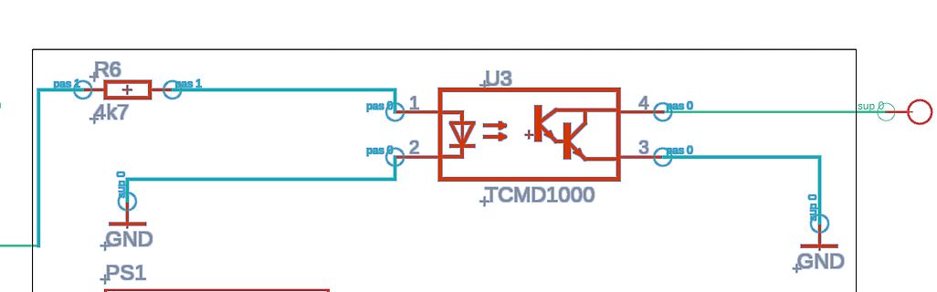 Schaltplan mit Optokoppler TCMD1000