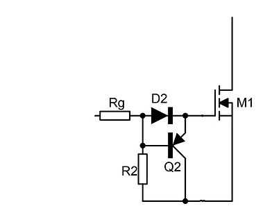 Schaltplan mit MOSFET und Bipolar-Transistor