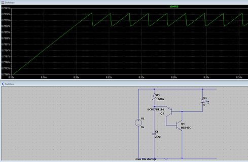 LTspice Simulation Schaltplan und Oszilloskop-Wellenform