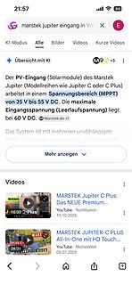 Google-Suchergebnisse zu Marstek Jupiter PV-Eingang