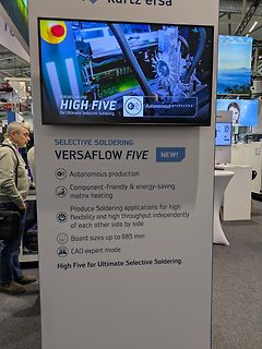 Werbeplakat für Versaflow Five Selektives Löten