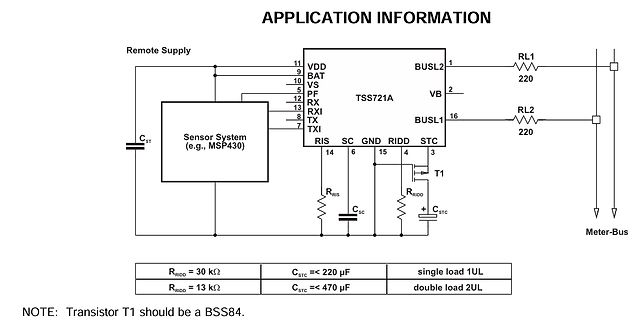 Schaltplan TSS721A Anwendungsinformationen
