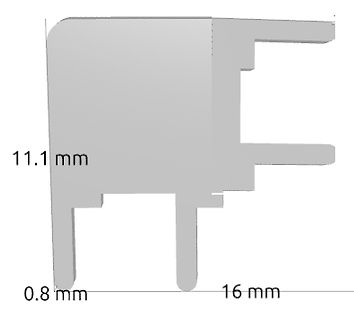 CAD-Modell eines Bauteils mit Bemaßung