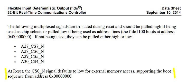 Ausschnitt aus einem Datenblatt eines fido 32-Bit Controllers