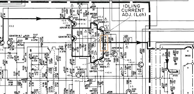 Schaltplan mit Idling Current Adjustment