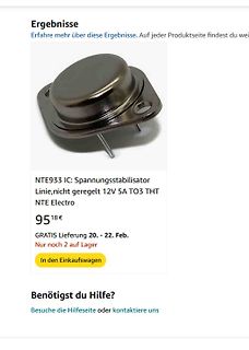 Produktseite eines Spannungsstabilisators