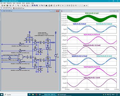 LTspice Schaltplan und Wellenform-Simulation