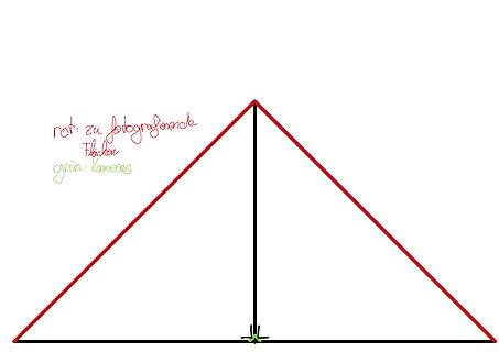 Zeichnung eines Dreiecks mit farbiger Beschriftung