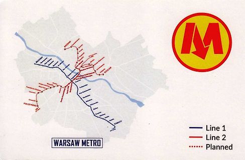 Netzplan der Warschauer Metro