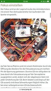 Anleitung zur Fokuseinstellung eines CD-Players