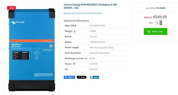 Victron Energy Multiplus II Produktseite