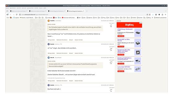 Screenshot eines Forenthreads auf Mikrocontroller.net