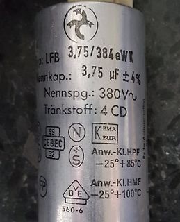 Beschriftung eines Kondensators