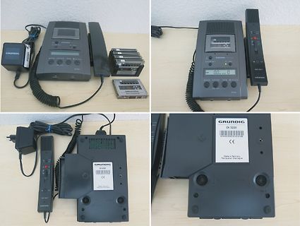 Grundig DT 3220 Diktiergerät mit Mikrofon und Kassetten