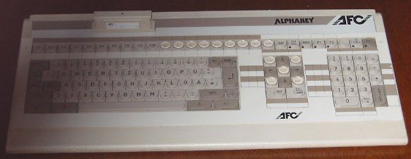 Alte Computertastatur der Marke AlphaKey AFC