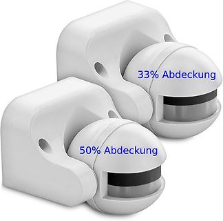 Zwei weiße Bewegungsmelder