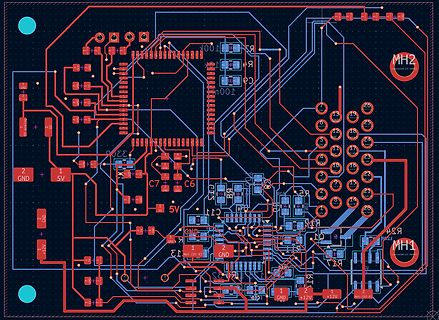 Leiterplatten-Layout einer Platine