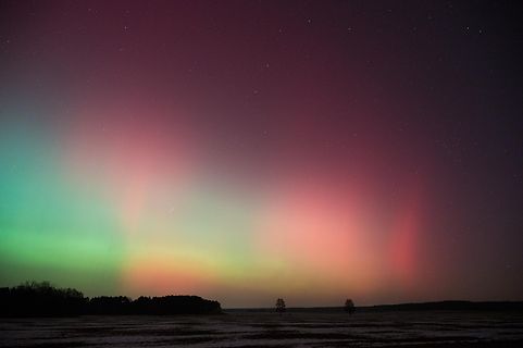 Polarlichter am Nachthimmel