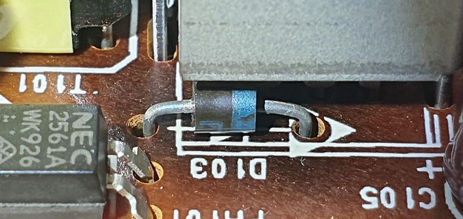 Nahaufnahme einer Leiterplatte mit Bauteilen