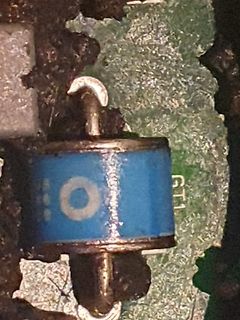Nahaufnahme eines blauen Bauteils