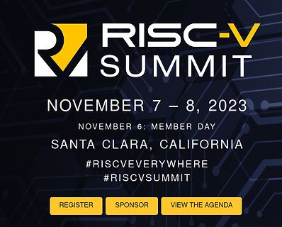 Werbebanner für den RISC-V Summit 2023