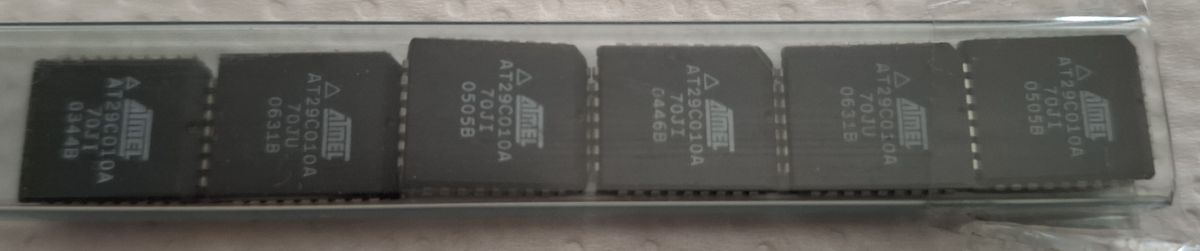 Reihe von Atmel AT29C010A Speicherchips