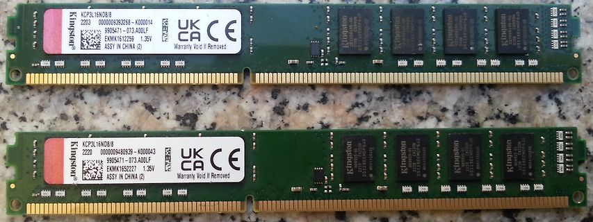 Zwei Kingston DDR3 RAM Module