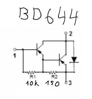Schaltplan mit Transistor BD644