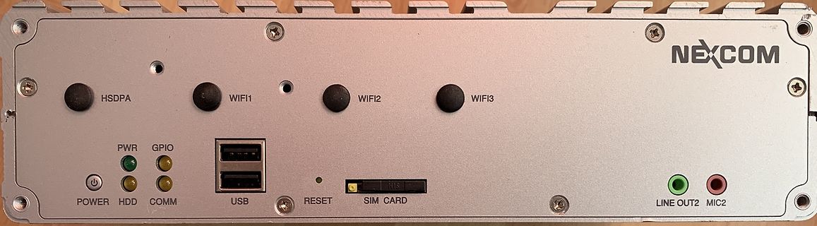Vorderseite eines Nexcom Industrie-Computers