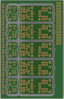 PCB-Layout einer Leiterplatte mit repetitiven Strukturen