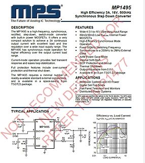 Datenblatt des MP1495 Synchronous Step Down Converters