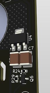 CAD-Ansicht eines Leiterplatten-Layouts