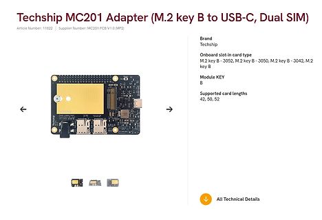 Produktseite Techship MC201 Adapter