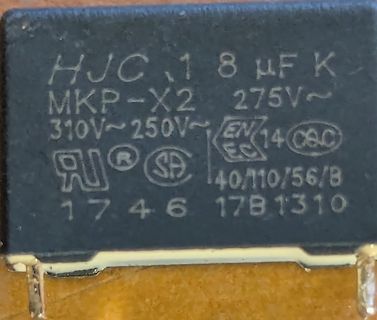 Nahaufnahme eines MKP-X2 Kondensators