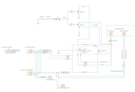 Schaltplan einer Audio-Intercom-Schaltung