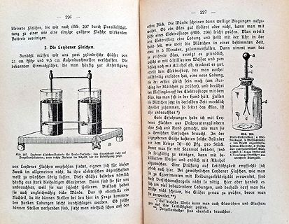 Buchseite mit Illustrationen zu Tesla-Versuchen
