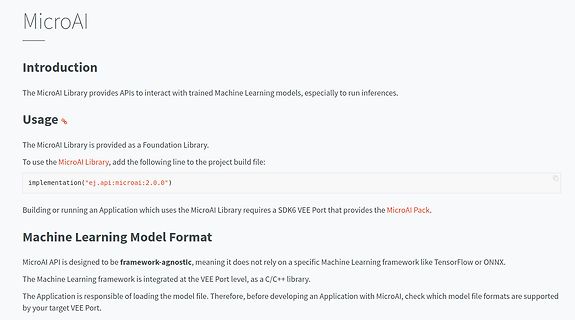 Dokumentation der MicroAI Library