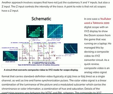 Schaltplan eines Composite-zu-XYZ-Video-Konverters