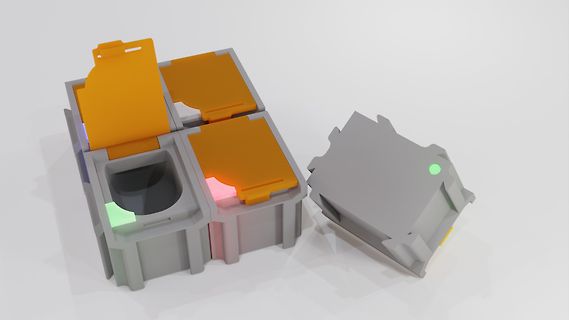 3D-Modell eines modularen Gehäusesystems