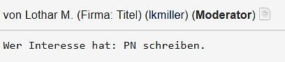 Textzeile aus einem Internetforum