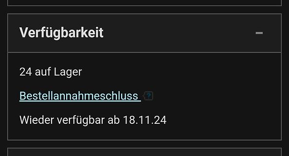 Verfügbarkeitsanzeige eines Online-Shops