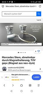 Screenshot eines eBay-Angebots für einen Mercedes Stern