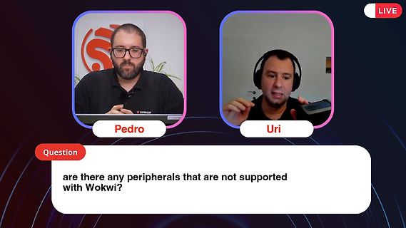 Video-Stream mit zwei Personen und einer Frage