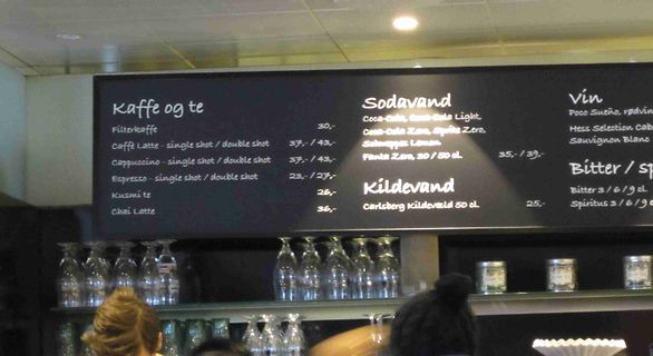 Speisekarte eines Cafés oder Restaurants