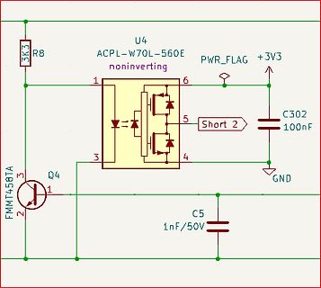 Schaltplan mit Optokoppler und Transistor