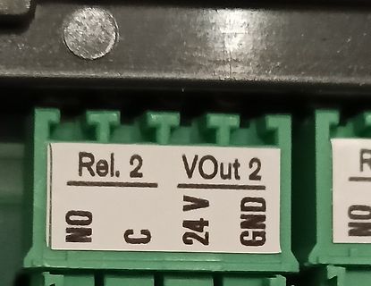 Beschriftung eines Klemmenblocks