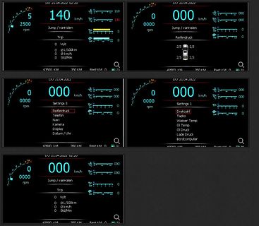Digitale Instrumententafel eines Fahrzeugs