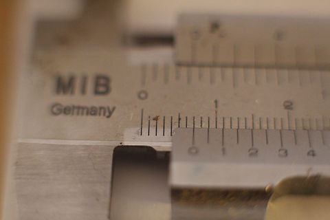 Nahaufnahme eines Messschiebers