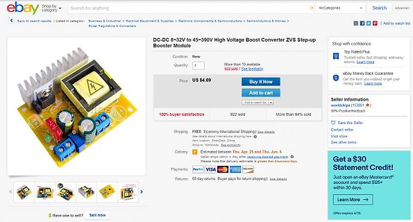 eBay-Angebot für DC-DC Boost Converter Modul