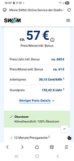 Screenshot einer Stromrechnung oder eines Online-Energieportals